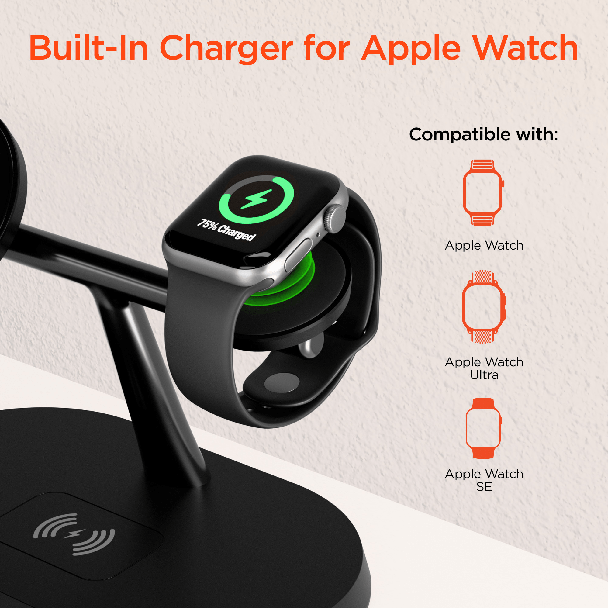 HyperGear MaxCharge Pro 3-in-1 Magsafe Charging Stand