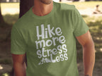 Hike More Stress Less Outdoor Adventure Design T-Shirt