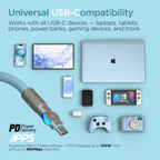 HyperGear Chunky180° 100W USB-C to USB-C Rugged Fast Charge Cable 6ft