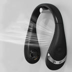 Lazy Outdoor Sports Portable Hanging Neck Fan Hanging Neck Fan USB Handheld Mute LED Digital Display Leafless Mini Electric Fan with LED Light 5 Gear Air Cooling Fans Digital Display Leafless Mini Electric Colorful
