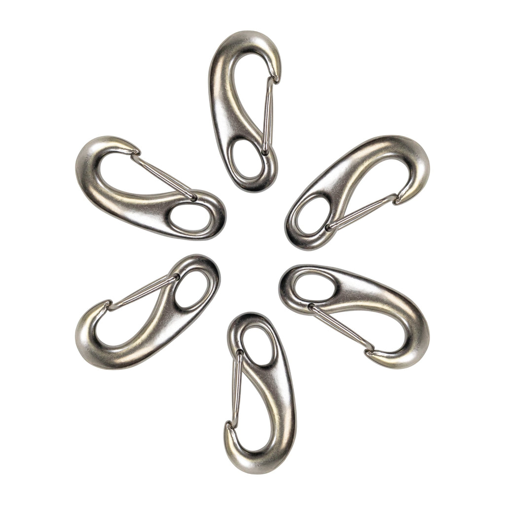 Stainless Steel Clasp Small Bean Style Fast Spring Hook Snap, 2-5/8" x 1-1/4"
