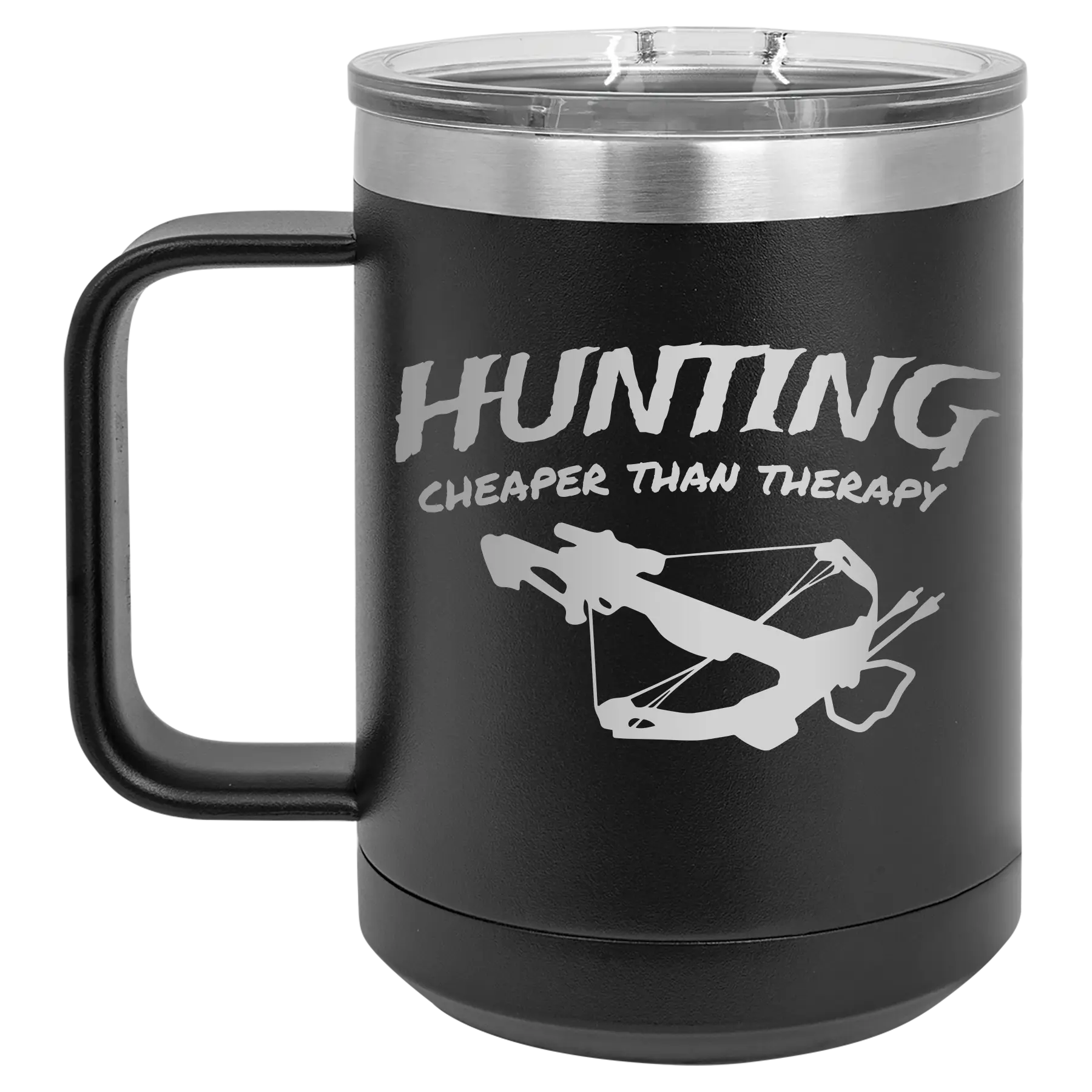 Hunting Cheaper than Therapy 15 oz Mug | Black