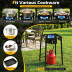 Propane Camping Stove 80000 BTU Single Burner with Regulator
