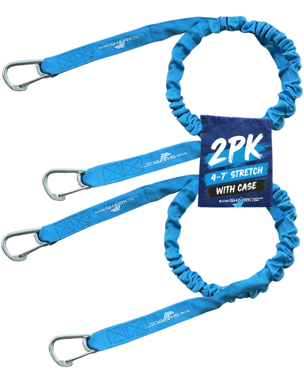 Premium Flat Bungee Line. Stretches 4-7' (2PK)