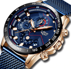 Men's Sports Waterproof Watch With  Stainless Steel Bracelet Unique Design Perfect Gift For Your Man