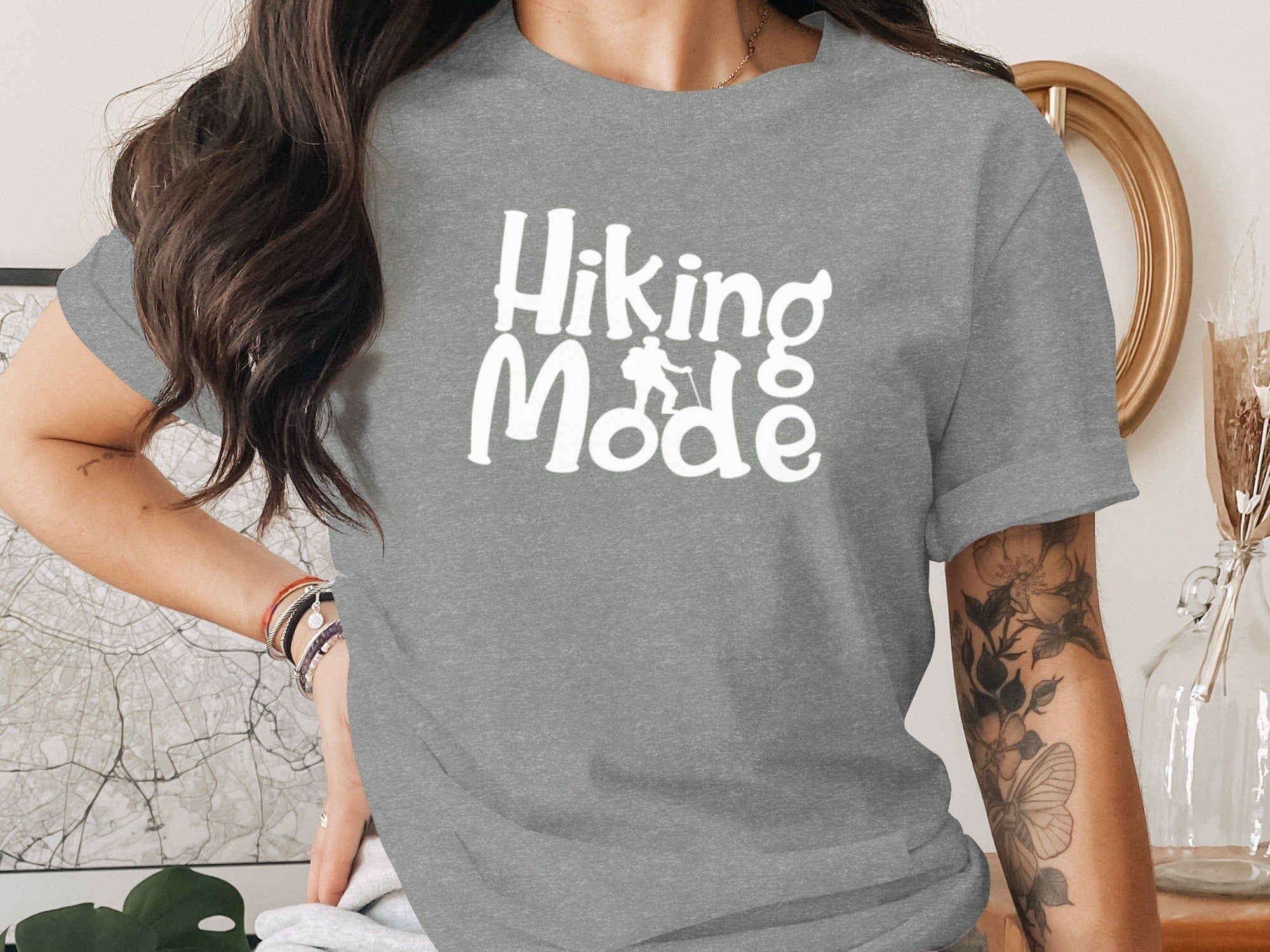 Hiking Mode Funny Outdoor Adventure Hiker Nature T-Shirt