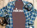 Hiking Above the Word Hiking Design Graphic T-Shirt