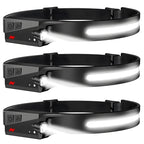 Headlamp USB Rechargeable LED  Waterproof, Motion Sensor Camping/Hiking Light