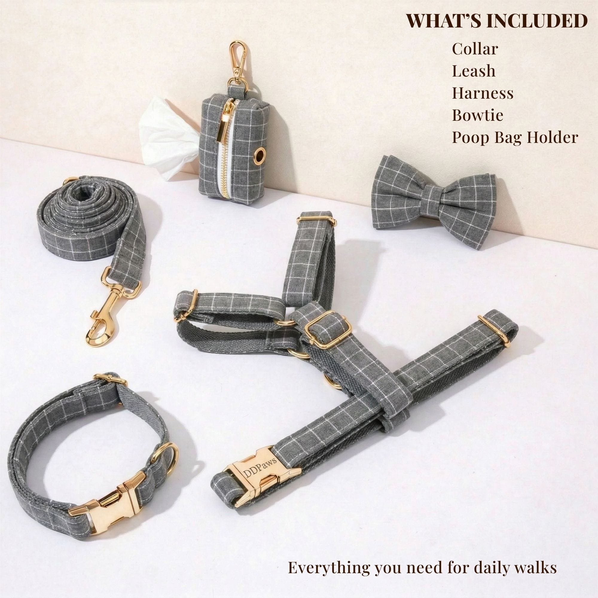 Gray Plaid Set