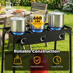 3 Burner Propane Stove 240000 BTU Outdoor Camping Grill