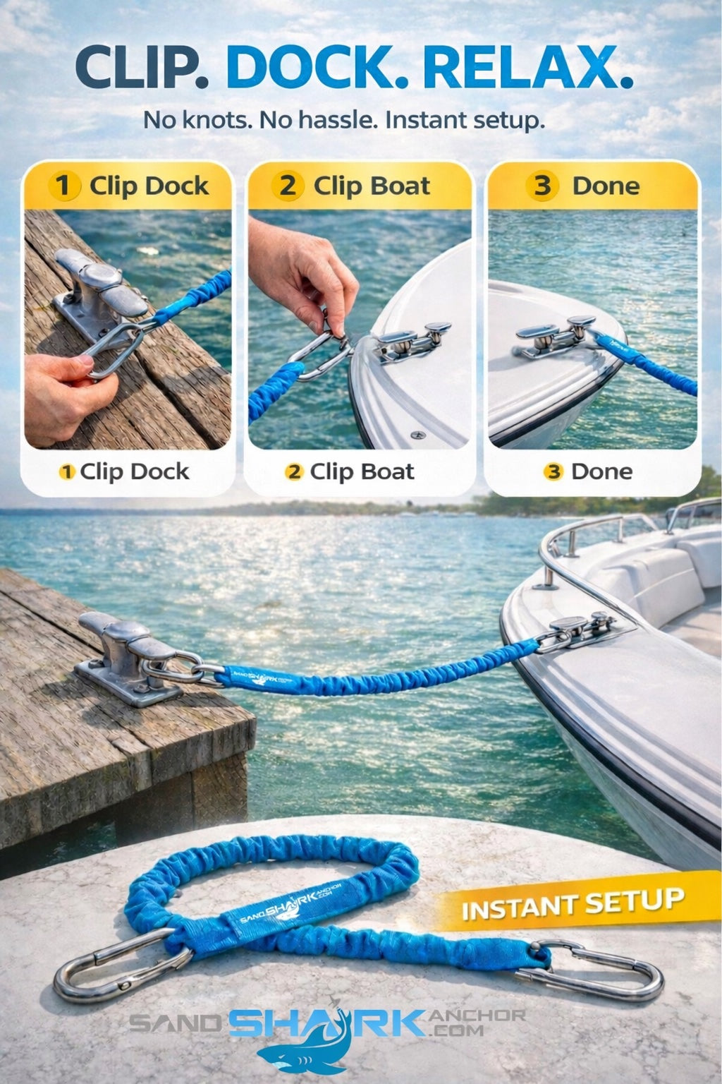 Premium Flat Bungee Line. Stretches 4-7' (2PK)