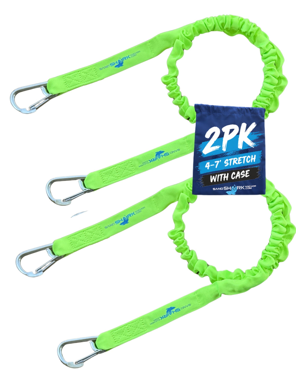 Premium Flat Bungee Line. Stretches 4-7' (2PK)