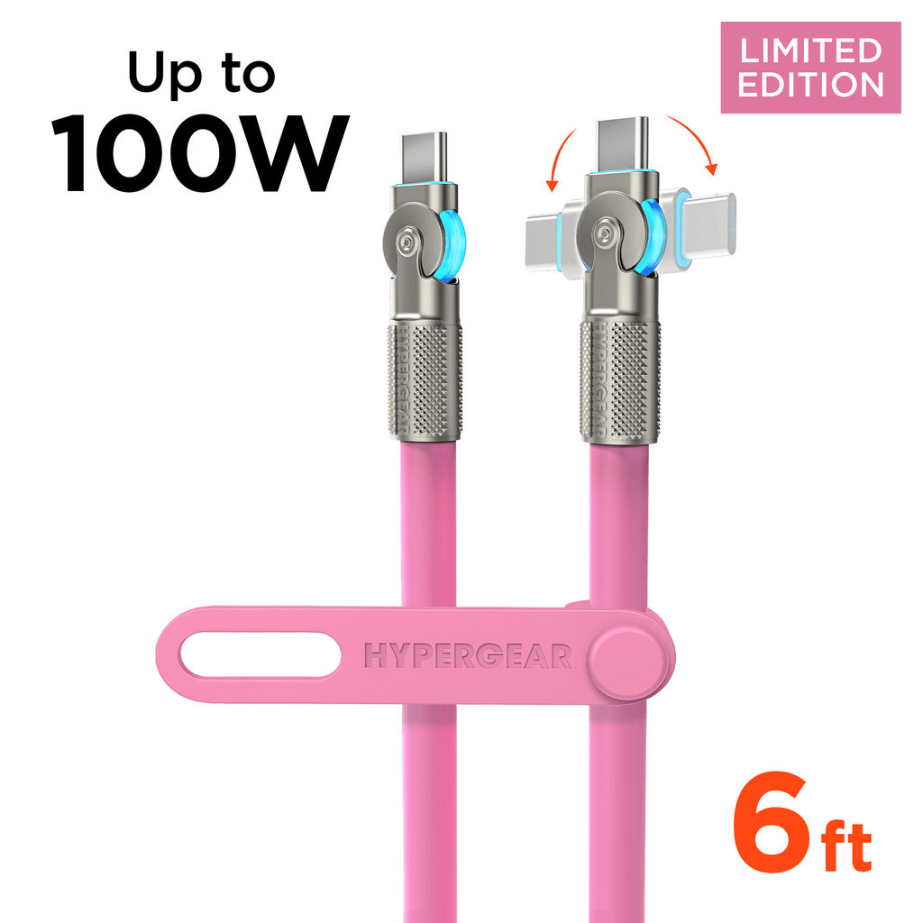 HyperGear Chunky180° 100W USB-C to USB-C Rugged Fast Charge Cable 6ft