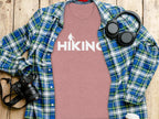 Hiking Above the Word Hiking Design Graphic T-Shirt