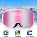 EXP VISION Ski/Snowboard Goggles for Men Women, OTG Snow Goggles Anti Fog UV Protection