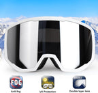 EXP VISION Ski/Snowboard Goggles for Men Women, OTG Snow Goggles Anti Fog UV Protection