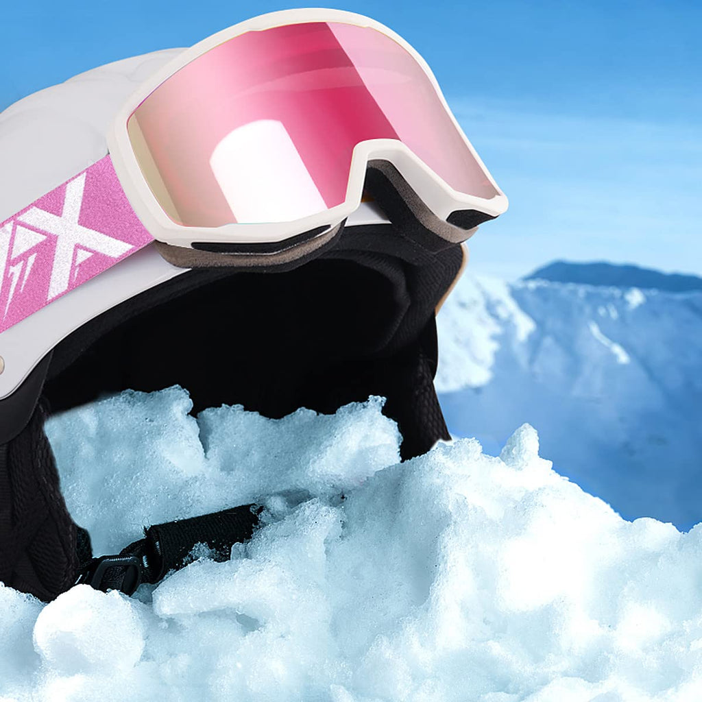 EXP VISION Ski/Snowboard Goggles for Men Women, OTG Snow Goggles Anti Fog UV Protection