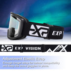 EXP VISION Ski/Snowboard Goggles for Men Women, OTG Snow Goggles Anti Fog UV Protection