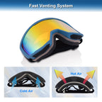EXP VISION Ski/Snowboard Goggles for Men Women, OTG Snow Goggles Anti Fog UV Protection