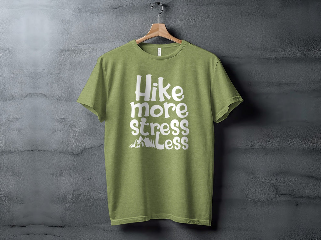 Hike More Stress Less Outdoor Adventure Design T-Shirt