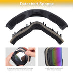 EXP VISION Ski/Snowboard Goggles for Men Women, OTG Snow Goggles Anti Fog UV Protection