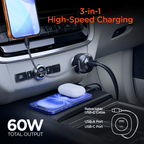 HyperGear SpeedBoost 60W Retractable Car Charger