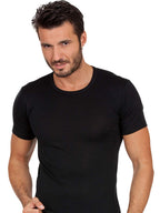 EGi Luxury Merino Wool Blend Men's Short Sleeve T-Shirt. Proudly Made in Italy (468)