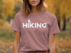 Hiking Above the Word Hiking Design Graphic T-Shirt