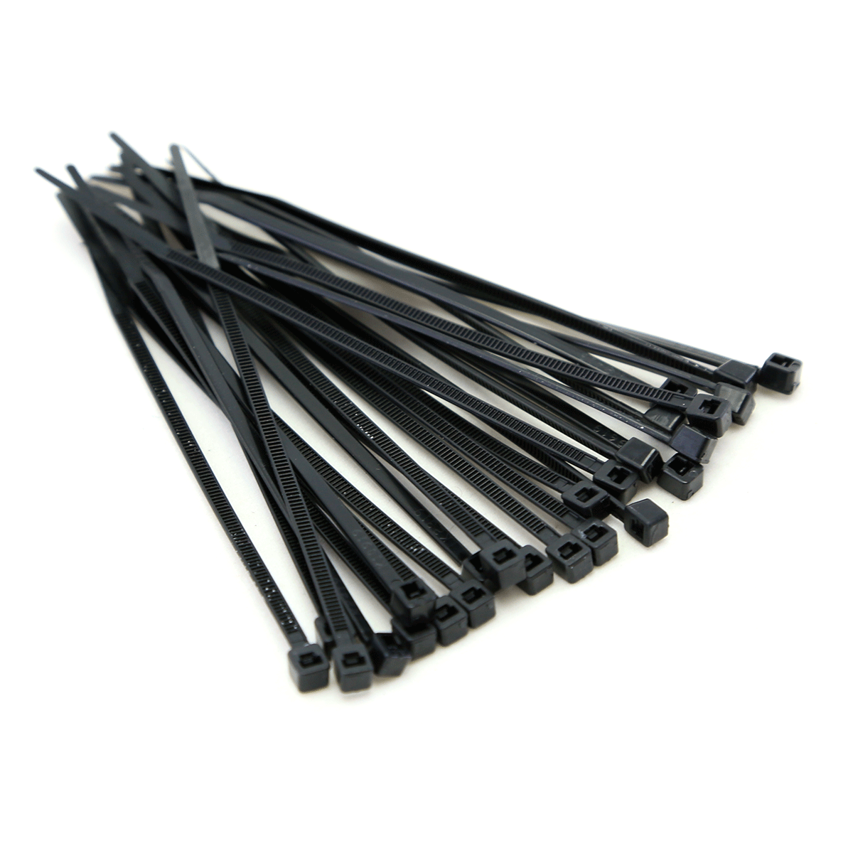 Cable Zip Ties 50LB - 60LB Tensile Strength UV Resistant 100 Pack (Black)