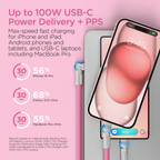 HyperGear Chunky180° 100W USB-C to USB-C Rugged Fast Charge Cable 6ft