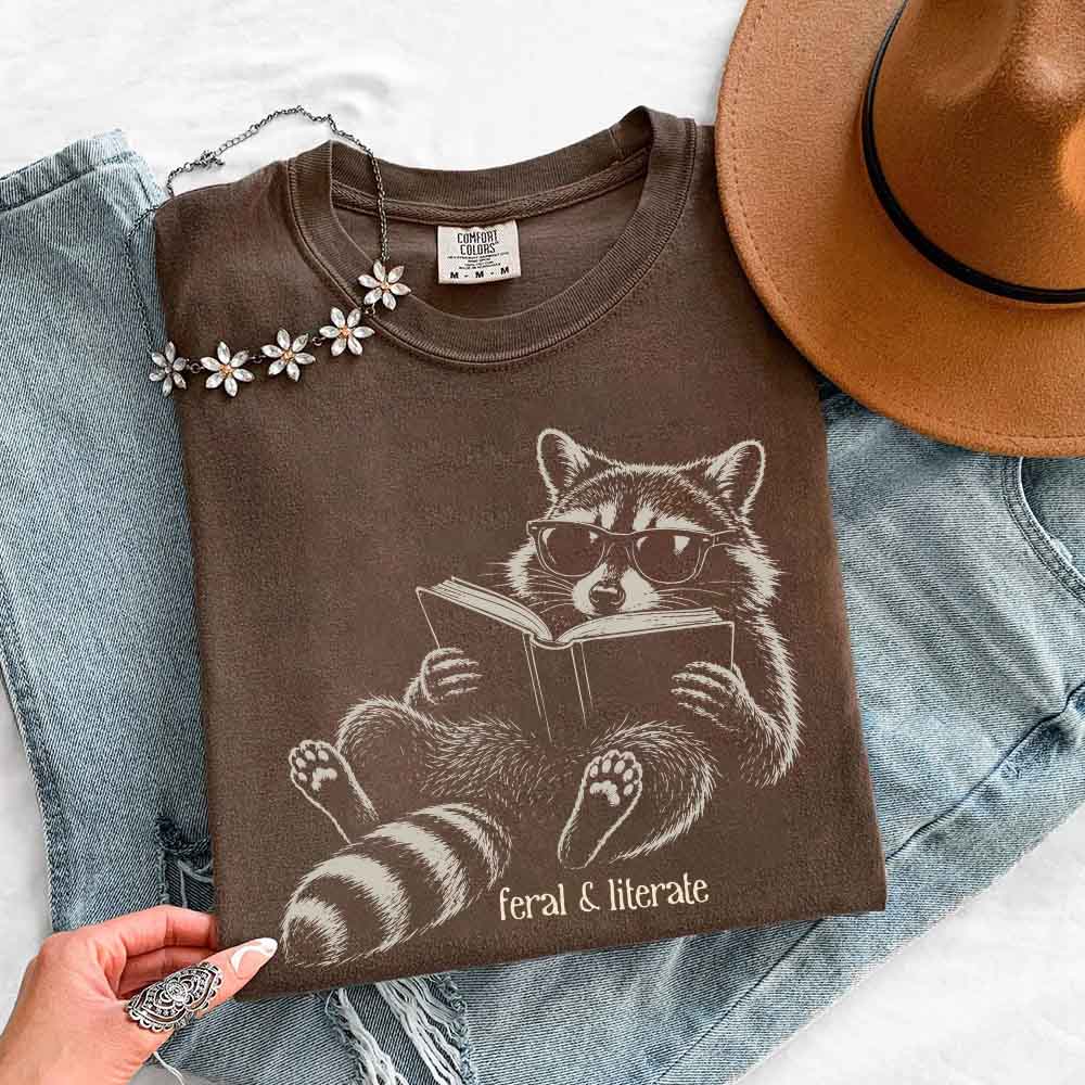 Feral & Literate Comfort Colors - Book Lover Tee