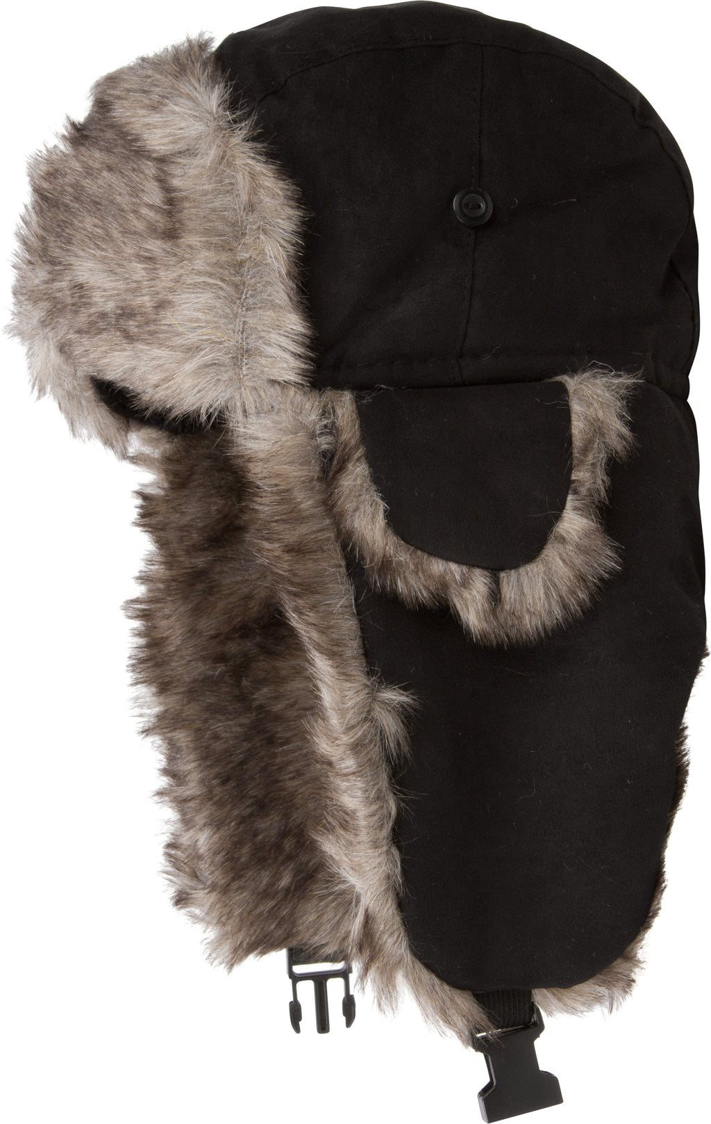 Sakkas Morgan Trapper Hat Ushanka Trooper Unisex Winter Faux Fur Ear Flap with Chin Strap, Warm Ski Snowboard Hunting Cap