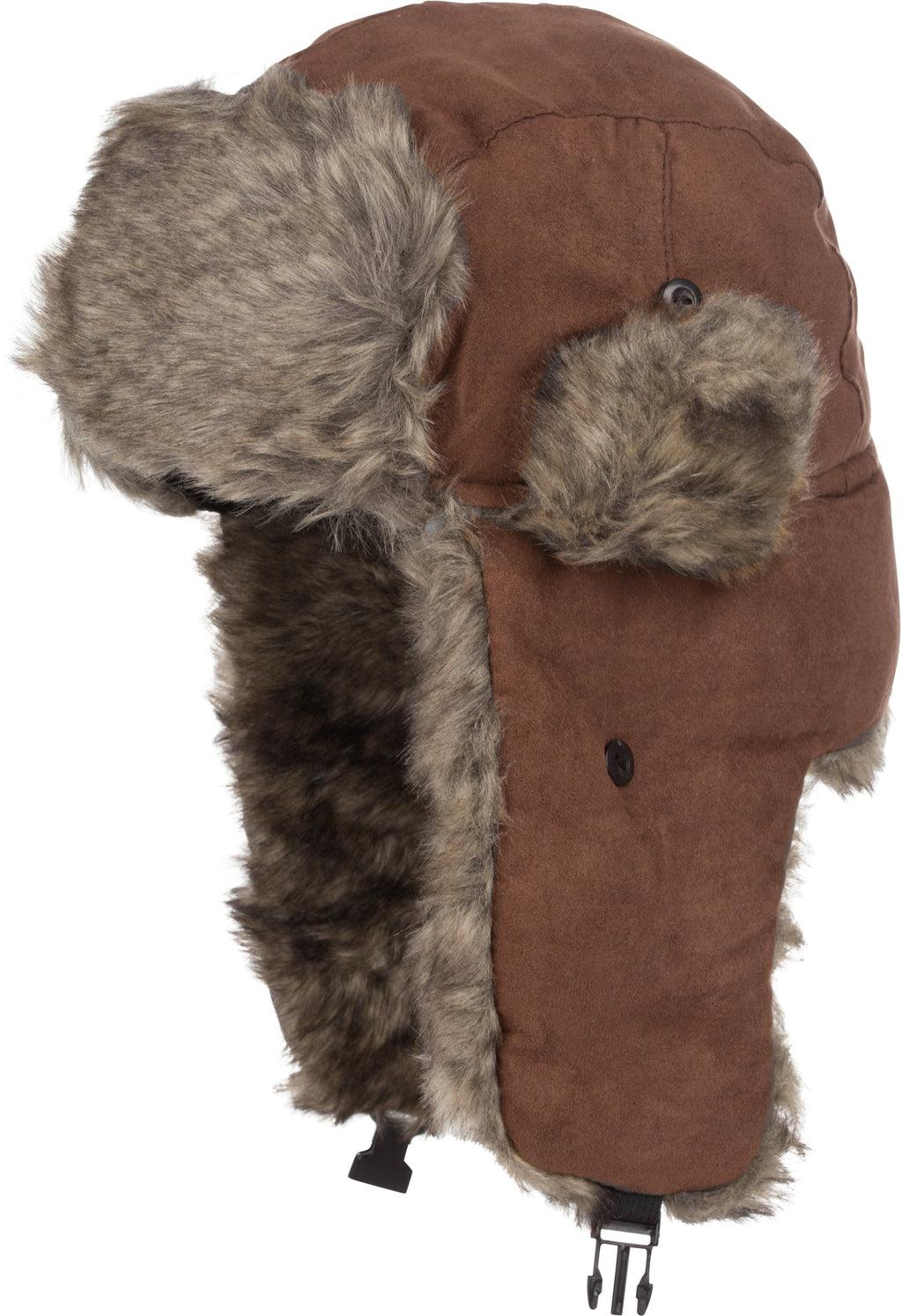 Sakkas Morgan Trapper Hat Ushanka Trooper Unisex Winter Faux Fur Ear Flap with Chin Strap, Warm Ski Snowboard Hunting Cap