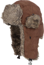 Sakkas Morgan Trapper Hat Ushanka Trooper Unisex Winter Faux Fur Ear Flap with Chin Strap, Warm Ski Snowboard Hunting Cap