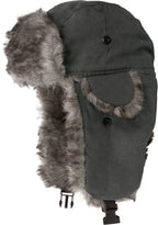 Sakkas Morgan Trapper Hat Ushanka Trooper Unisex Winter Faux Fur Ear Flap with Chin Strap, Warm Ski Snowboard Hunting Cap