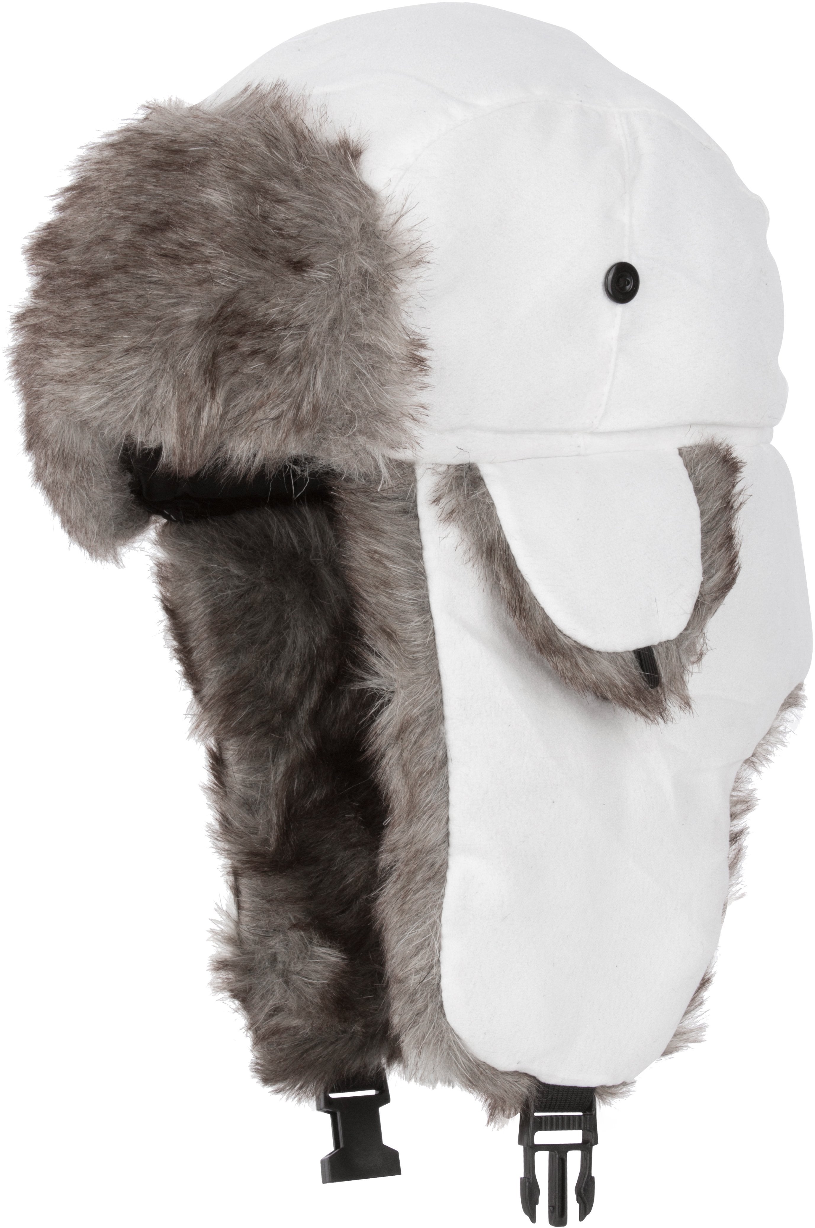 Sakkas Morgan Trapper Hat Ushanka Trooper Unisex Winter Faux Fur Ear Flap with Chin Strap, Warm Ski Snowboard Hunting Cap