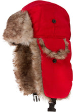 Sakkas Morgan Trapper Hat Ushanka Trooper Unisex Winter Faux Fur Ear Flap with Chin Strap, Warm Ski Snowboard Hunting Cap