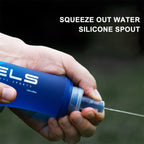 WRELS Soft Water Bottle | Folding Sport Flask for Running and Hydration
