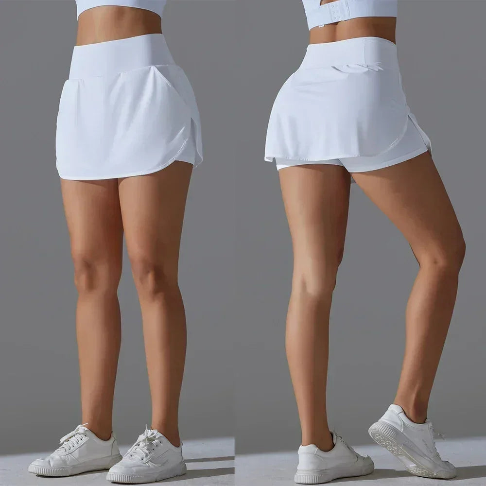 Una-Shop High Waist Pockets Yoga Shorts for Women Sports Push Up Workout Clothes Leggings for Fitness Sportswear for Gym Pants