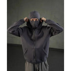 Men's Balaclava Zip Hoodie – Winter Warm Face Mask Jacket