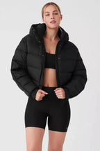White Winter Jacket for Women – Hooded Thick Warm Padded Coat