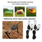 1/2/4/6/8/10/12/14/16pcs Hanger Pulley Ratchets Kayak Rope 1.6M Rope Pulley Ratchet Locking Hanger Sky Curtain Tent for Camping