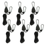 1/2/4/6/8/10/12/14/16pcs Hanger Pulley Ratchets Kayak Rope 1.6M Rope Pulley Ratchet Locking Hanger Sky Curtain Tent for Camping
