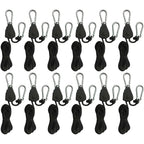 1/2/4/6/8/10/12/14/16pcs Hanger Pulley Ratchets Kayak Rope 1.6M Rope Pulley Ratchet Locking Hanger Sky Curtain Tent for Camping