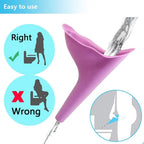 Women's Portable Urinal Funnel for Travel and Camping | Hands-Free Standing Urination Device