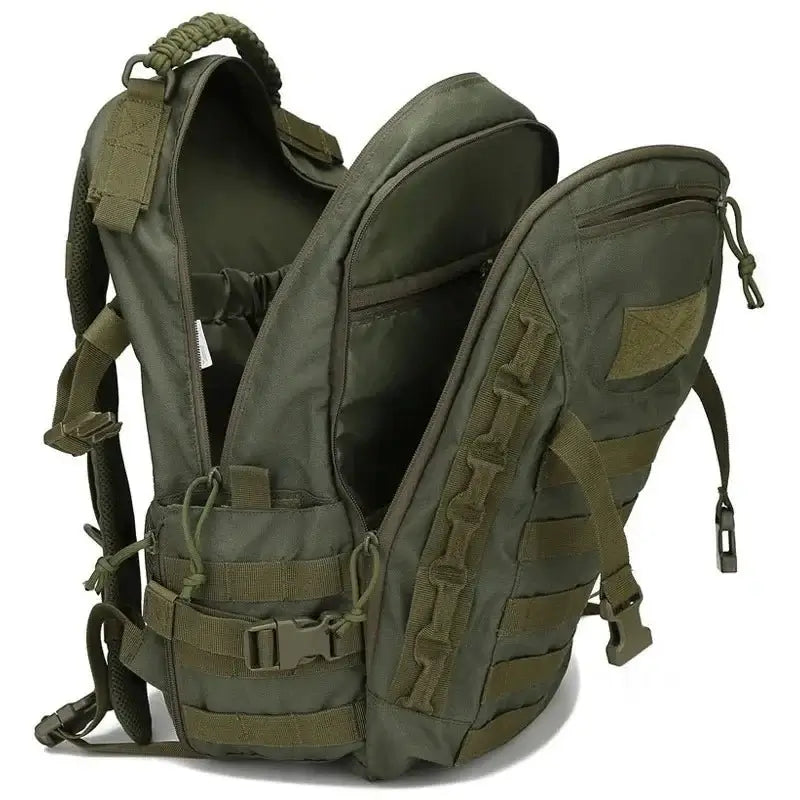 35L Waterproof Camo Hiking Backpack – Green Outdoor Backpack