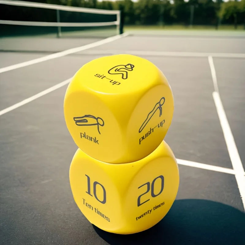 2 PC Fitness Dice Sports Dice (6 sides)-Games for group fitness and exercise classes