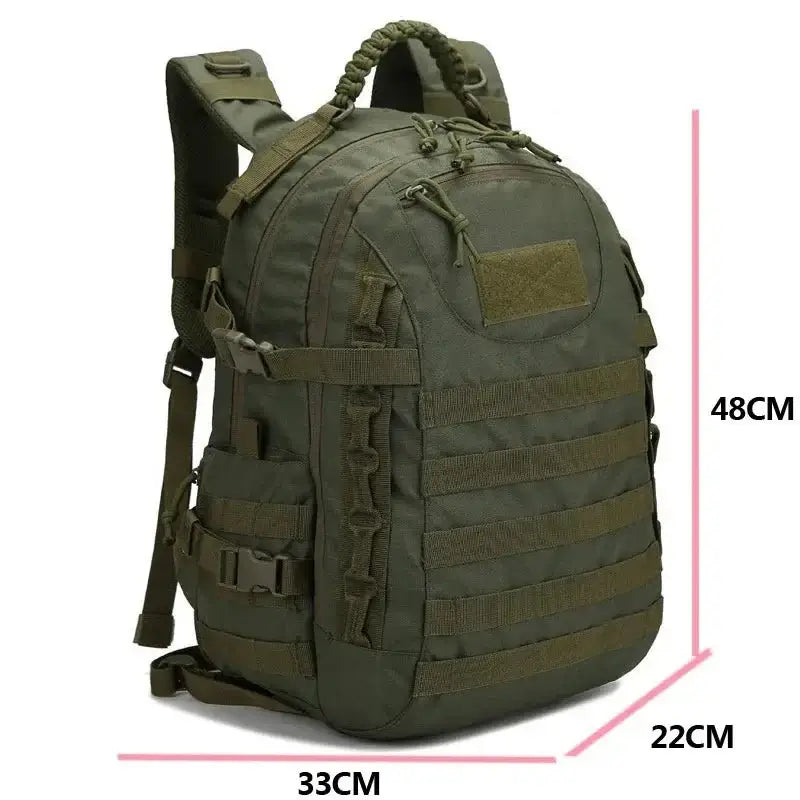 35L Waterproof Camo Hiking Backpack – Green Outdoor Backpack