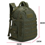 35L Waterproof Camo Hiking Backpack – Green Outdoor Backpack