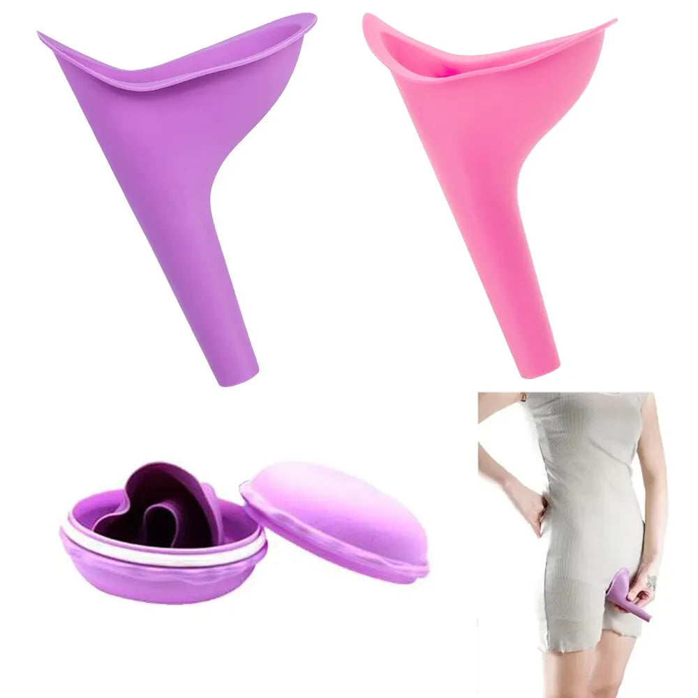 Women's Portable Urinal Funnel for Travel and Camping | Hands-Free Standing Urination Device
